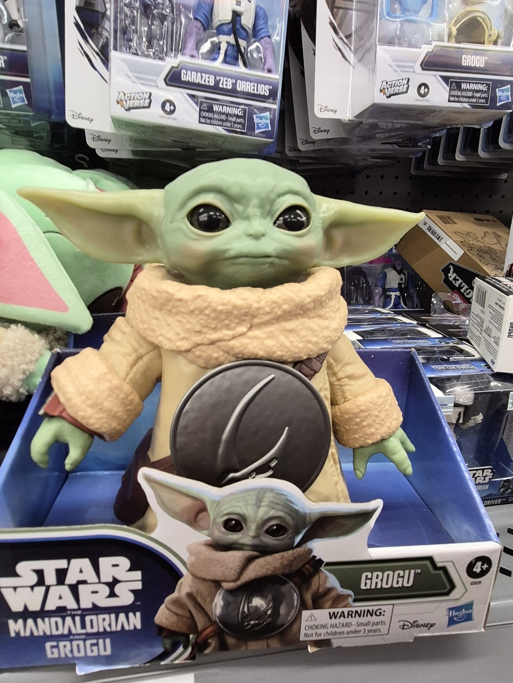 Star Wars Grogu Plush Doll - Green, tan, cream